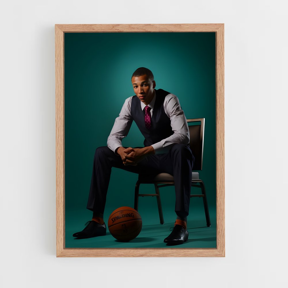 Poster Le Joueur Élégant – affiche Basketball (vue 4)